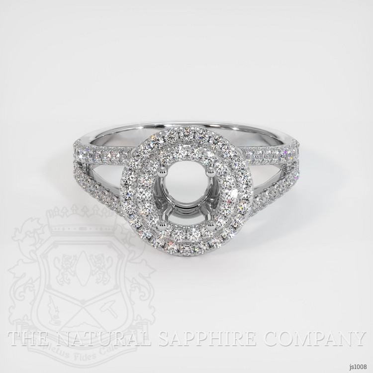 14K White Gold Pave Ring Setting