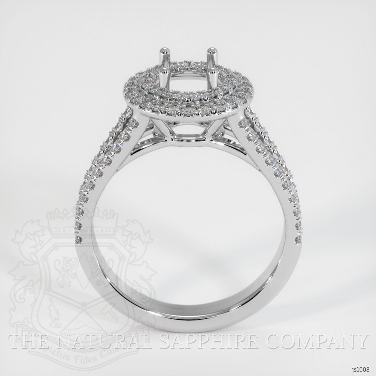14K White Gold Pave Ring Setting