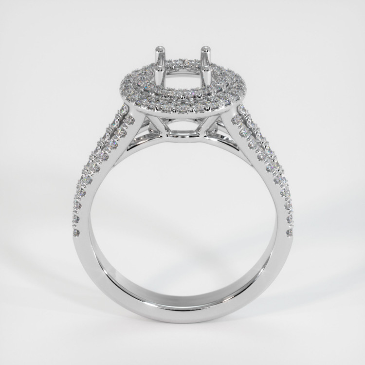14K White Gold Pave Ring Setting