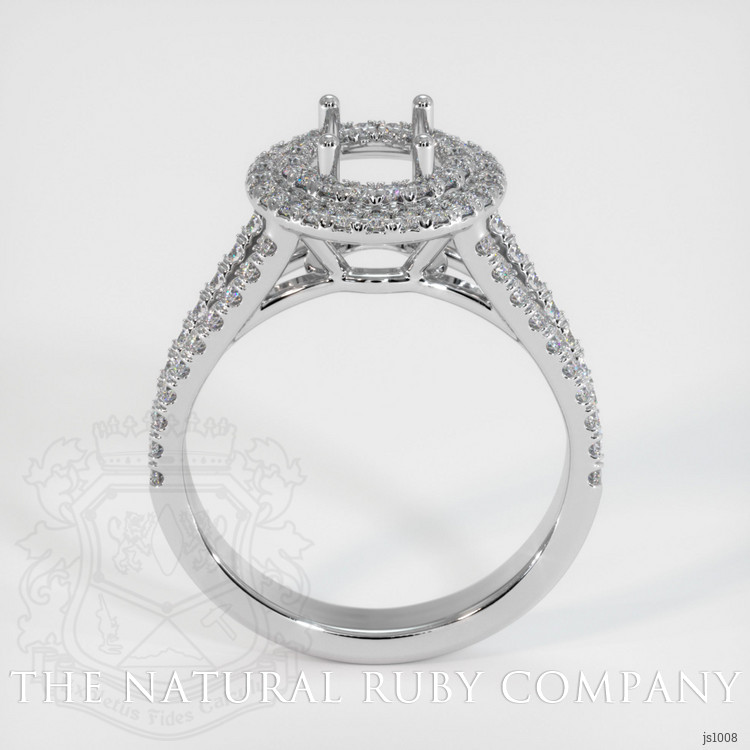 14K White Gold Pave Ring Setting