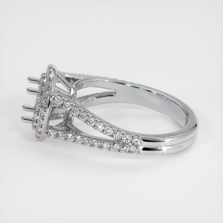 18K White Gold Pave Ring Setting