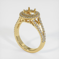 14K Yellow Gold Pave Ring Setting Video