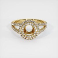 14K Yellow Gold Pave Ring Setting Image