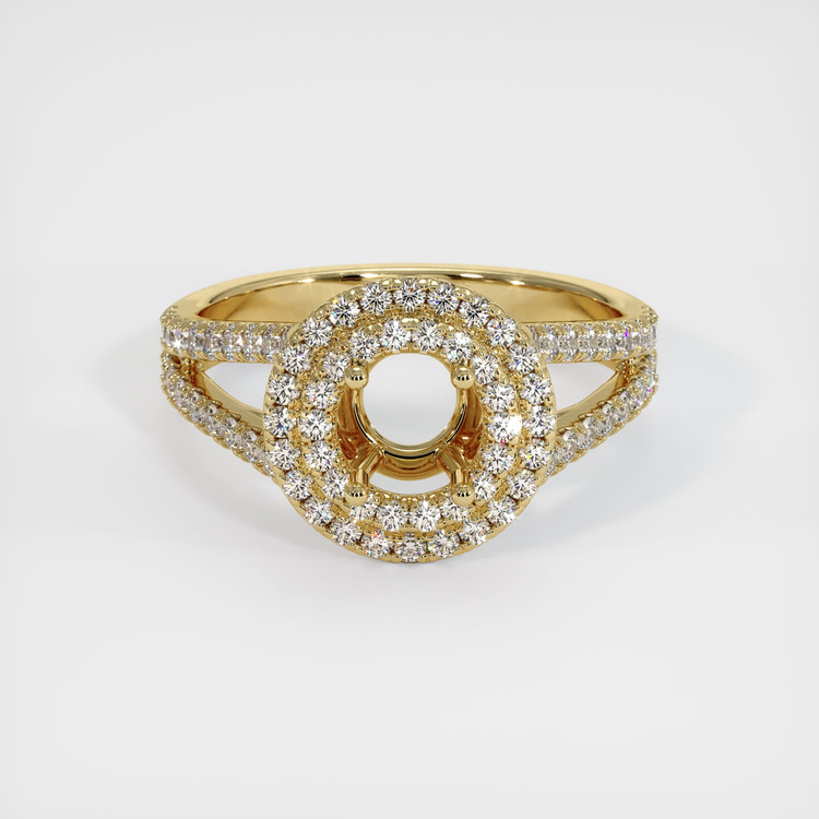 14K Yellow Gold Pave Ring Setting