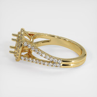 14K Yellow Gold Pave Ring Setting Image