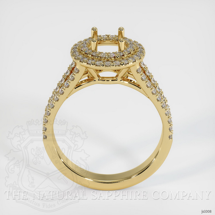 14K Yellow Gold Pave Ring Setting