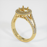 18K Yellow Gold Pave Ring Setting Video