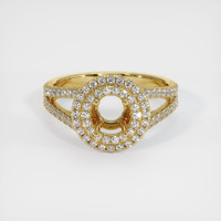 18K Yellow Gold Pave Ring Setting Image