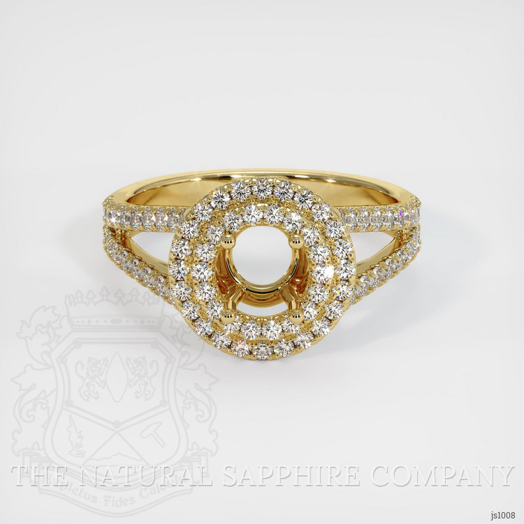 18K Yellow Gold Pave Ring Setting