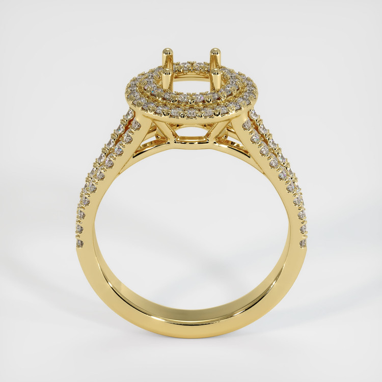 18K Yellow Gold Pave Ring Setting