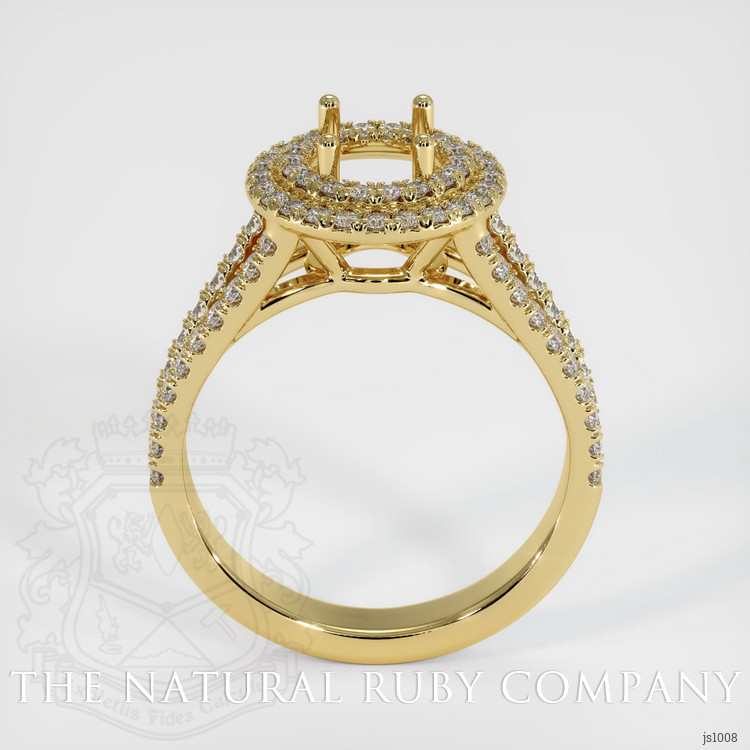 18K Yellow Gold Pave Ring Setting