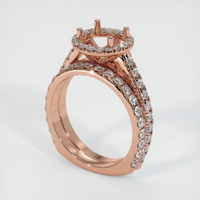 14K Rose Gold Pave Ring Setting Video