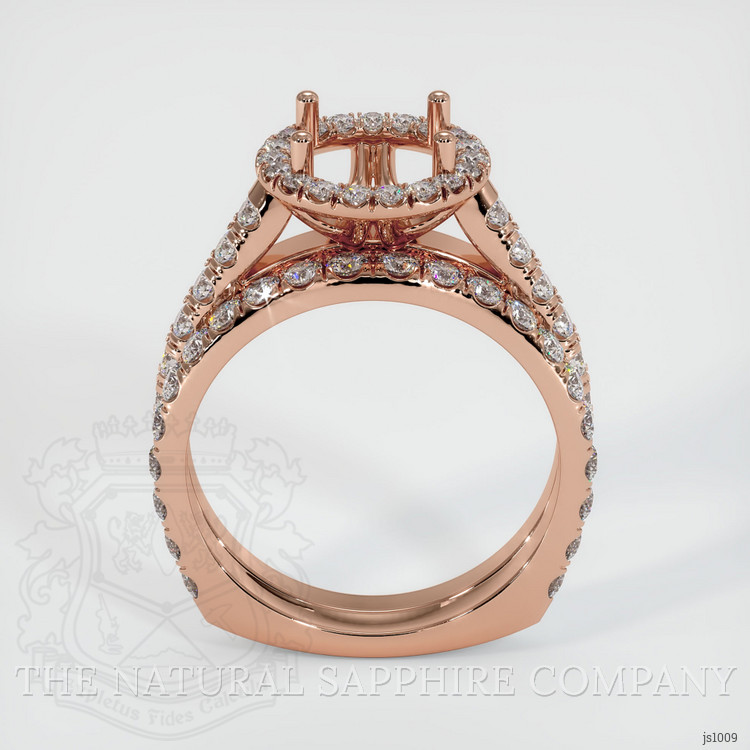 14K Rose Gold Pave Ring Setting