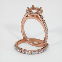 14K Rose Gold Pave Ring Setting Image