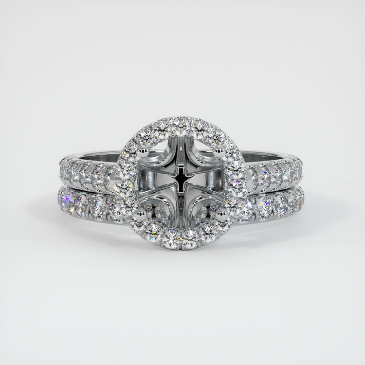 Silver Pave Ring Setting