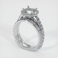 14K White Gold Pave Ring Setting Video