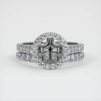 14K White Gold Pave Ring Setting Image