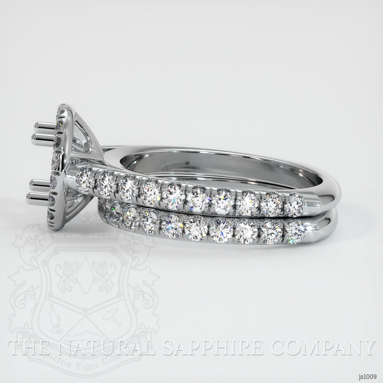 14K White Gold Pave Ring Setting
