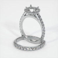 14K White Gold Pave Ring Setting Image