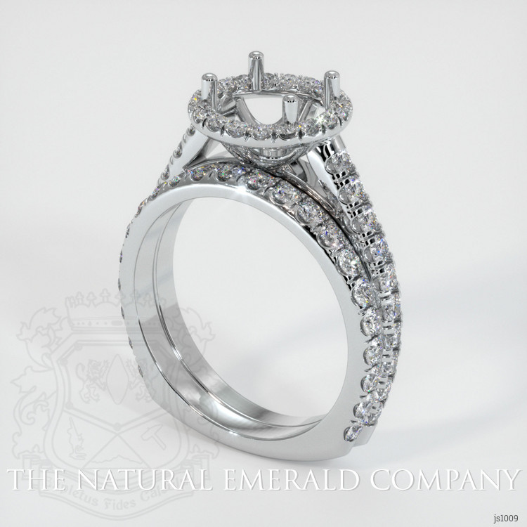 18K White Gold Pave Ring Setting