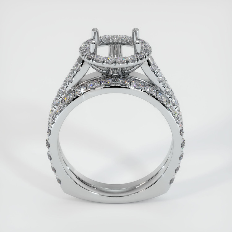 18K White Gold Pave Ring Setting