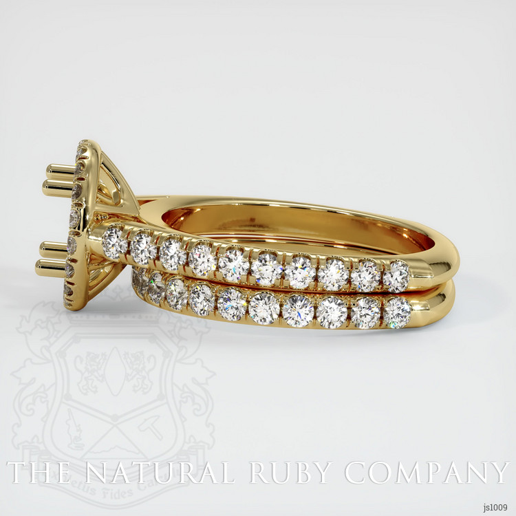 14K Yellow Gold Pave Ring Setting