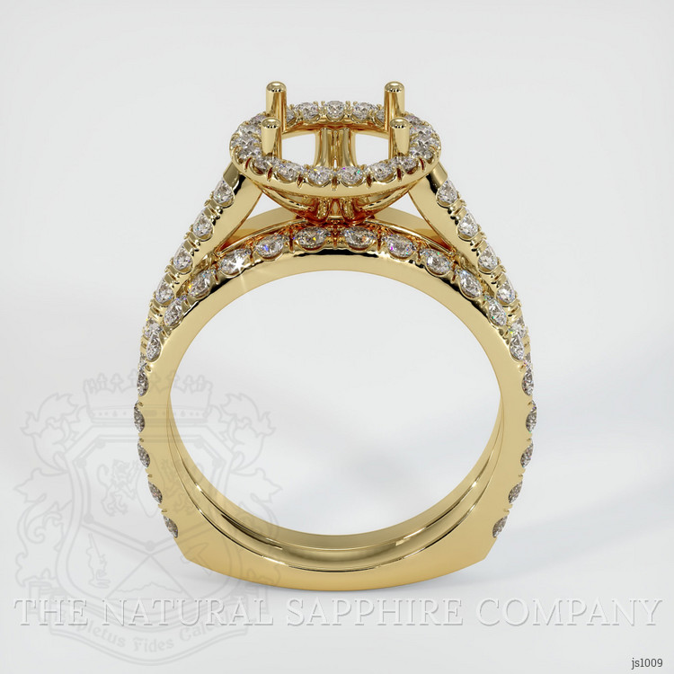 14K Yellow Gold Pave Ring Setting