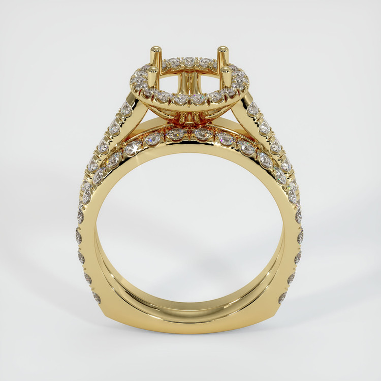 14K Yellow Gold Pave Ring Setting