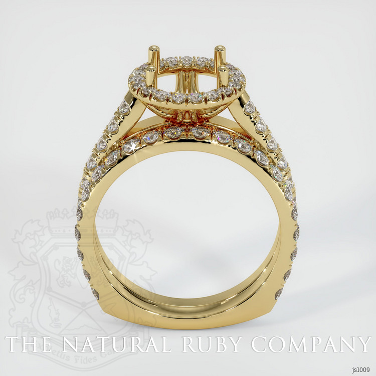 14K Yellow Gold Pave Ring Setting