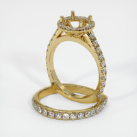 14K Yellow Gold Pave Ring Setting Image