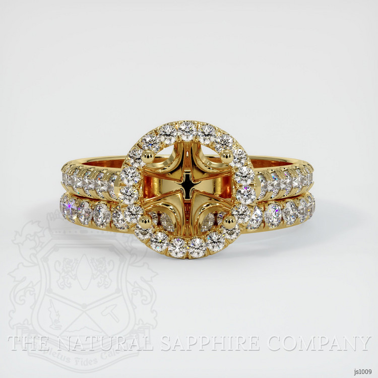 18K Yellow Gold Pave Ring Setting
