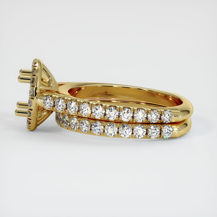 18K Yellow Gold Pave Ring Setting