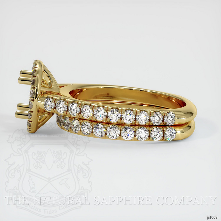 18K Yellow Gold Pave Ring Setting