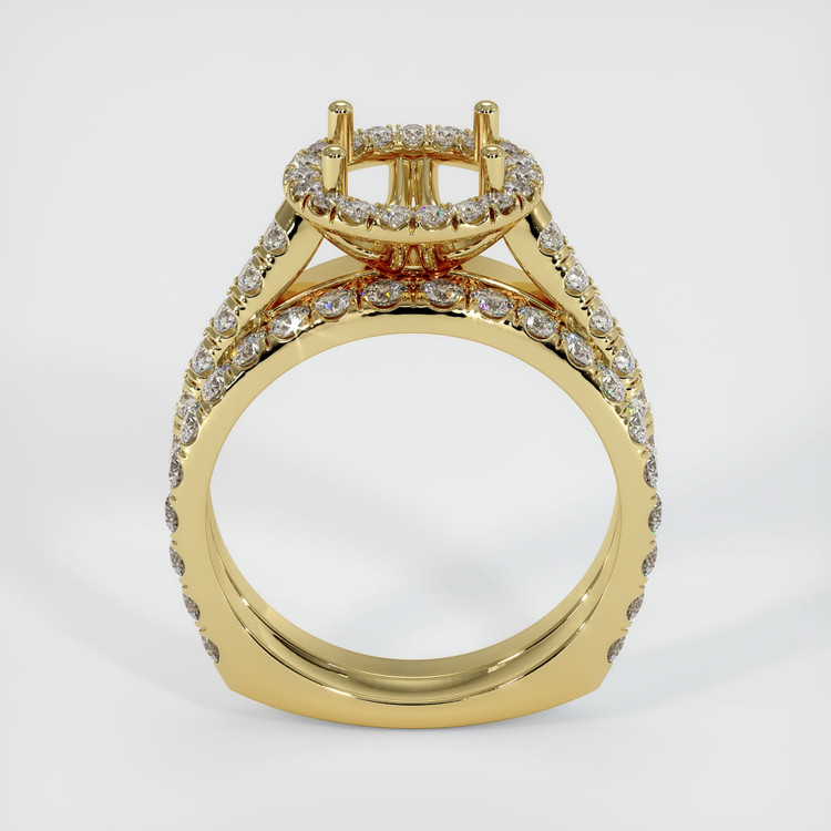 18K Yellow Gold Pave Ring Setting