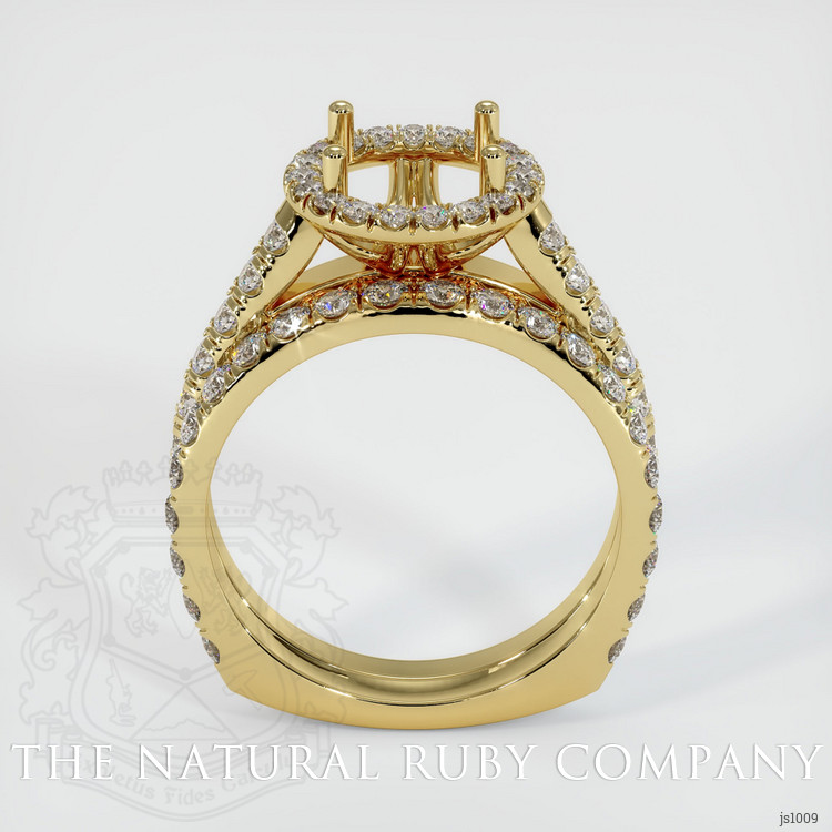 18K Yellow Gold Pave Ring Setting