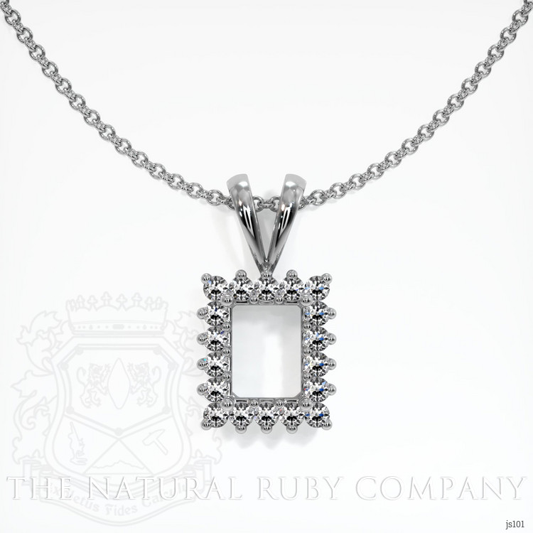 Platinum 950 Halo Pendant Setting