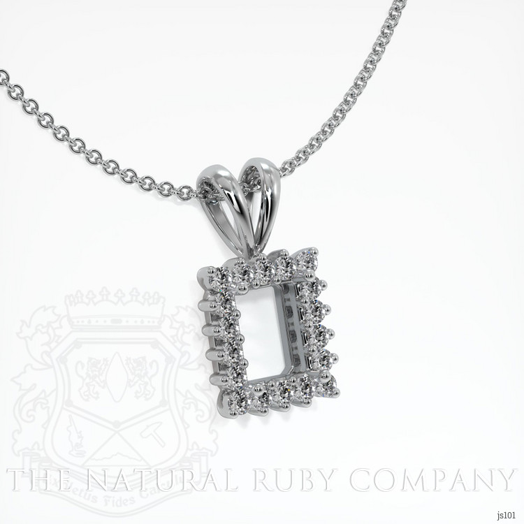 Platinum 950 Halo Pendant Setting