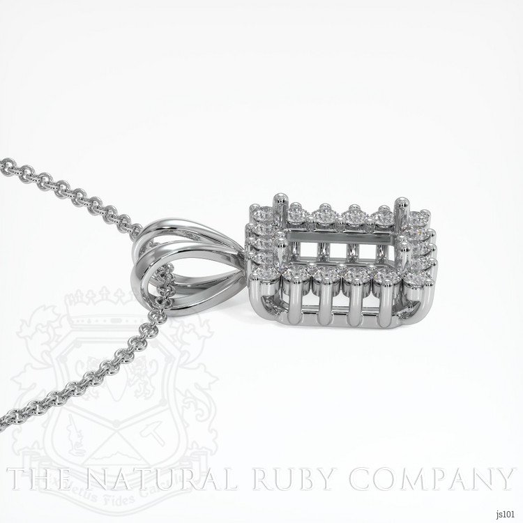 Platinum 950 Halo Pendant Setting