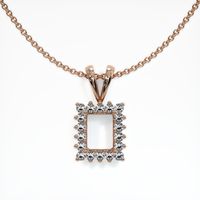 14K Rose Gold Halo Pendant Setting Video