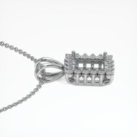 10K White Gold Halo Pendant Setting Image