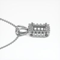 14K White Gold Halo Pendant Setting Image