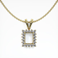 10K Yellow Gold Halo Pendant Setting Video
