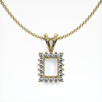 14K Yellow Gold Halo Pendant Setting Video