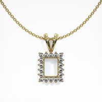 18K Yellow Gold Halo Pendant Setting Video