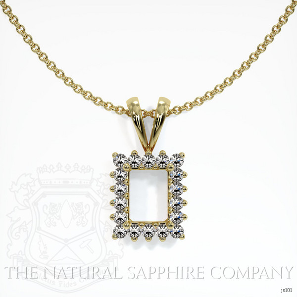 Emerald Pendant 0.92 Ct. 18K Yellow Gold