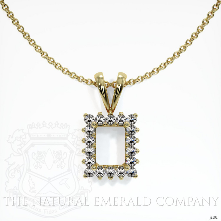  Emerald Pendant 4.18 Ct., 18K Yellow Gold