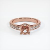 14K Rose Gold Pave Ring Setting Image