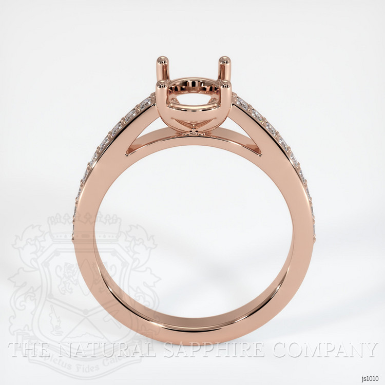 14K Rose Gold Pave Ring Setting