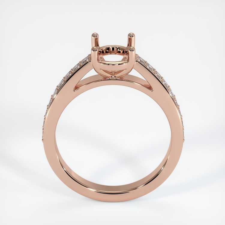 14K Rose Gold Pave Ring Setting