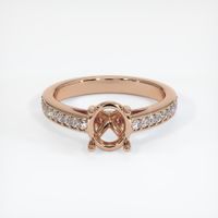 18K Rose Gold Pave Ring Setting Image